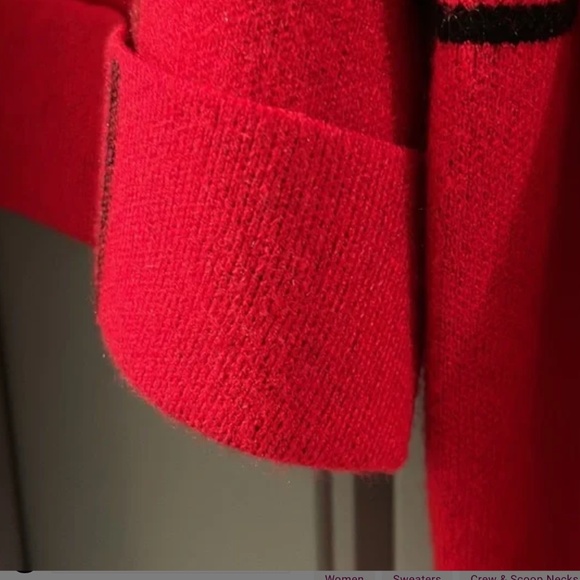 Tahari black and red striped sweater 1X - Picture 4 of 5